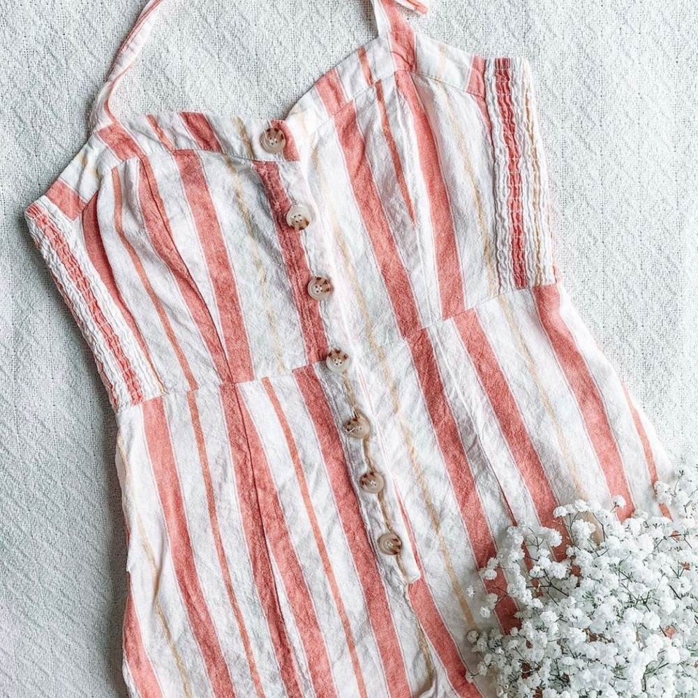 Striped Halter Romper Forever21